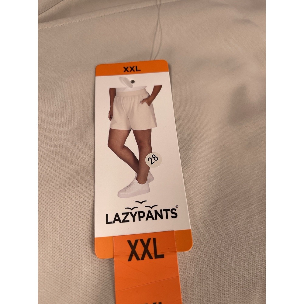 Lazy Pants Shorts Cream 5 Inch Inseam XXL